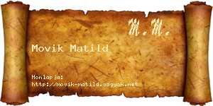 Movik Matild névjegykártya